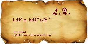 Lám Máté névjegykártya